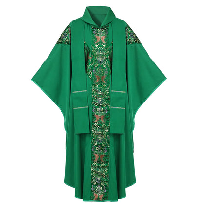 Clergy Chasuble & Stole Set — Liturgical Vestment for Catholic Priests
