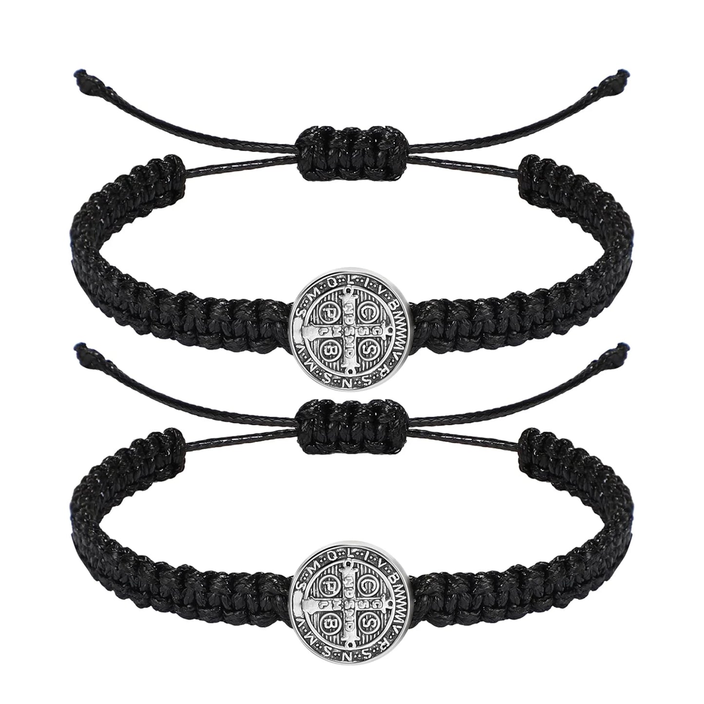 St. Benedict Blessing Charm Bracelet — Set of 2