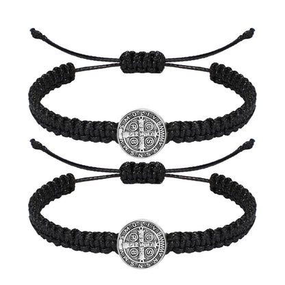St. Benedict Blessing Charm Bracelet — Set of 2