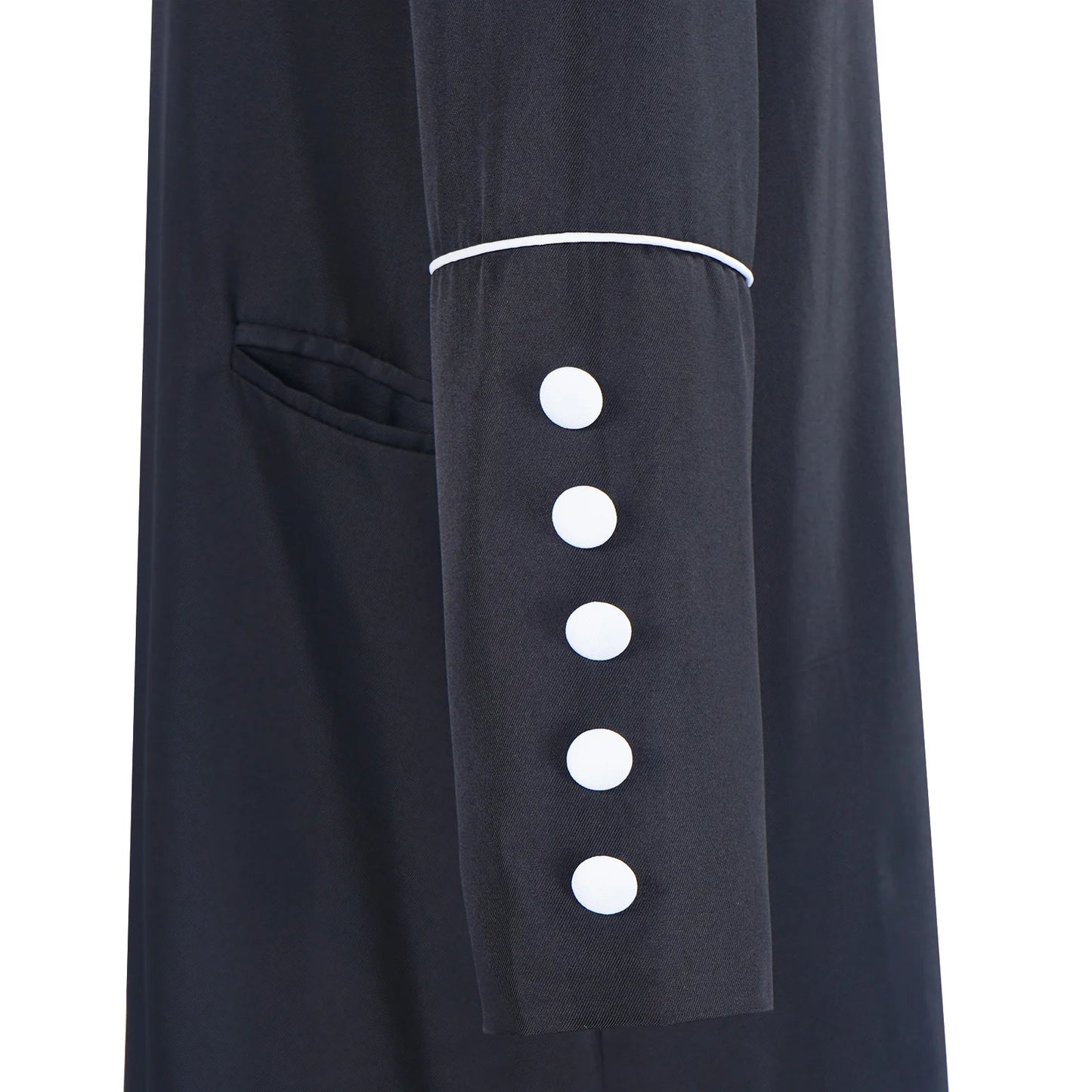Adult Unisex Traditional Roman Catholic Clergy Cassock Robe – Single-Breasted Liturgical Vestment Gown