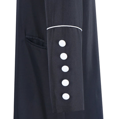 Adult Unisex Traditional Roman Catholic Clergy Cassock Robe – Single-Breasted Liturgical Vestment Gown