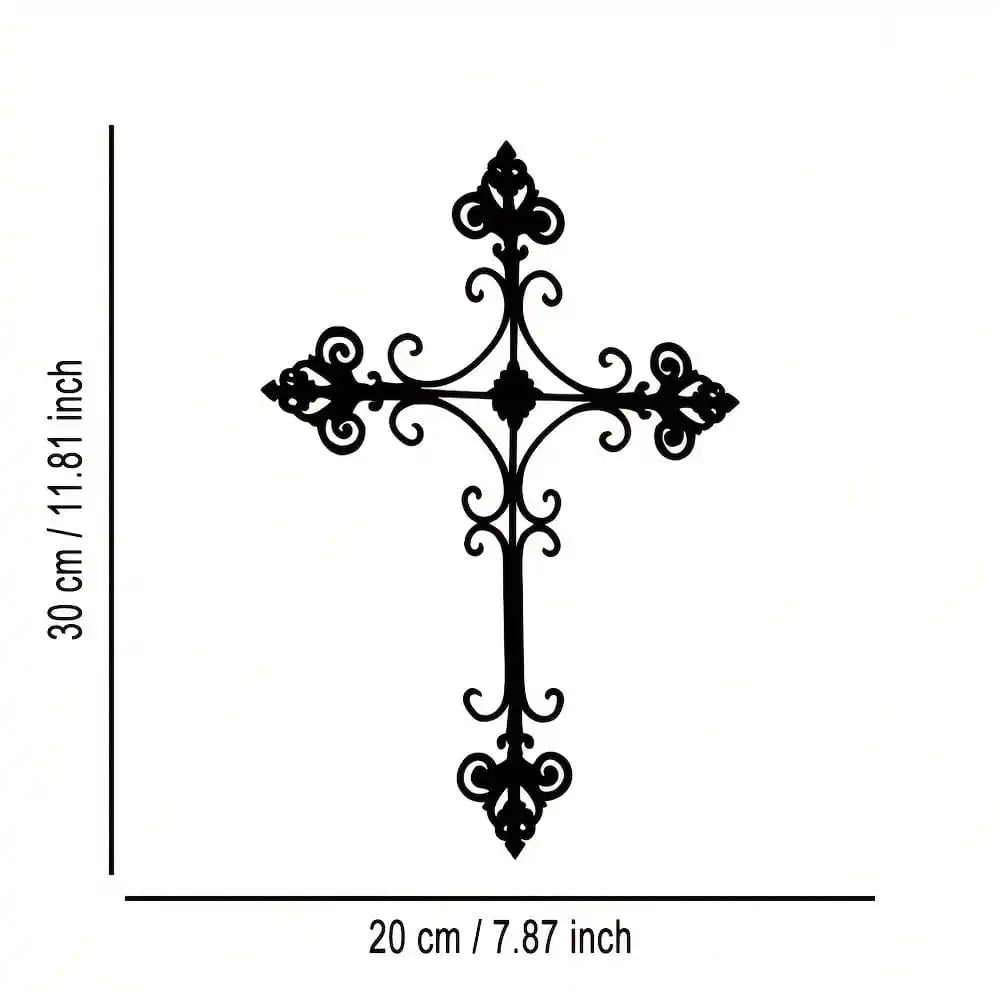Vintage Metal Cross Wall Art
