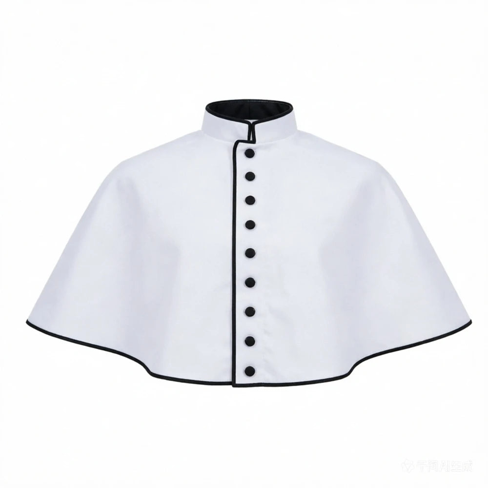Men's Traditional Clergy Shoulder Cape Pellegrina – Premium Liturgical Cassock Mozzetta Attachment