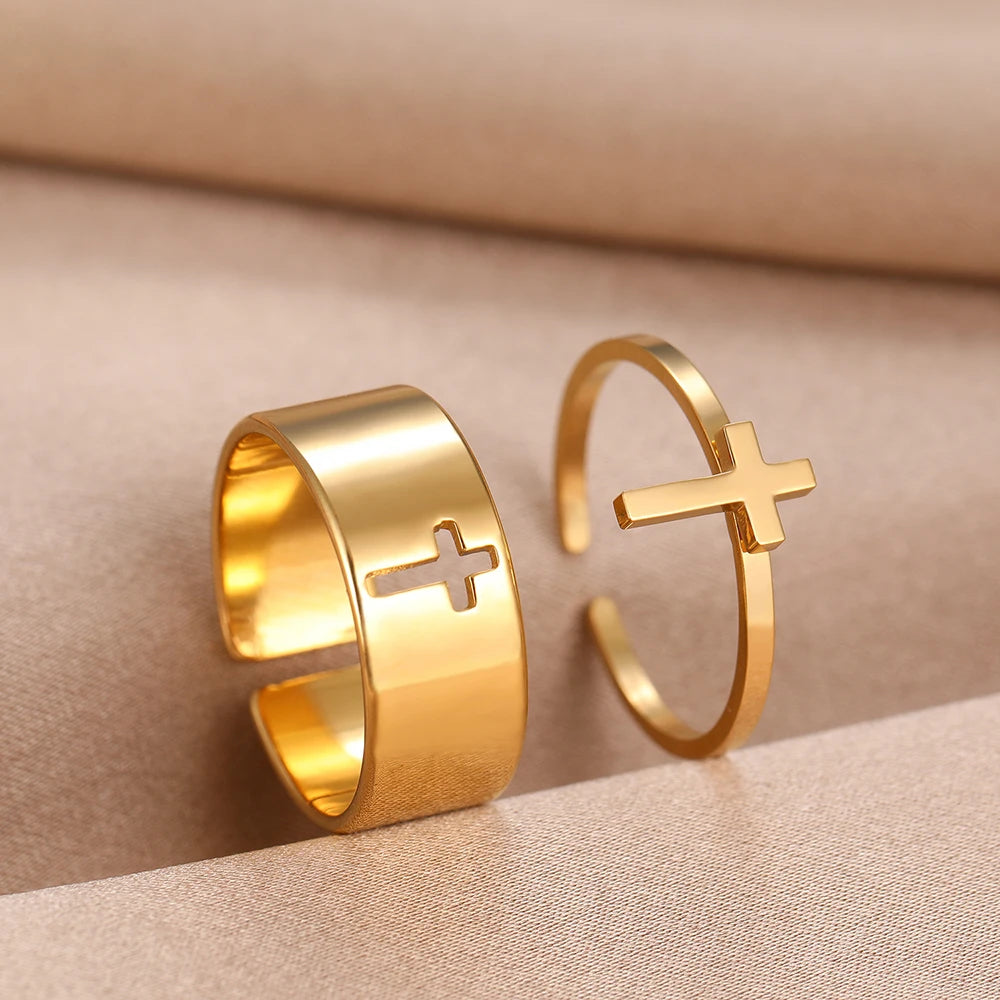  Minimalist Adjustable Couple Ring
