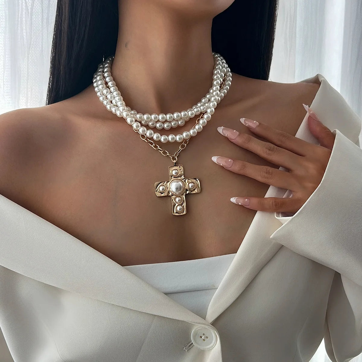 Layered Cross Necklace — A Symbol of Faith, Worn with Grace