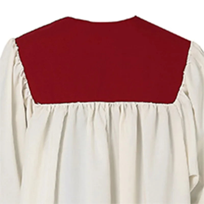 Premium Adult Liturgical Choir Robe Set – Classic Church Uniform with Contrast Yoke and Tied Tie