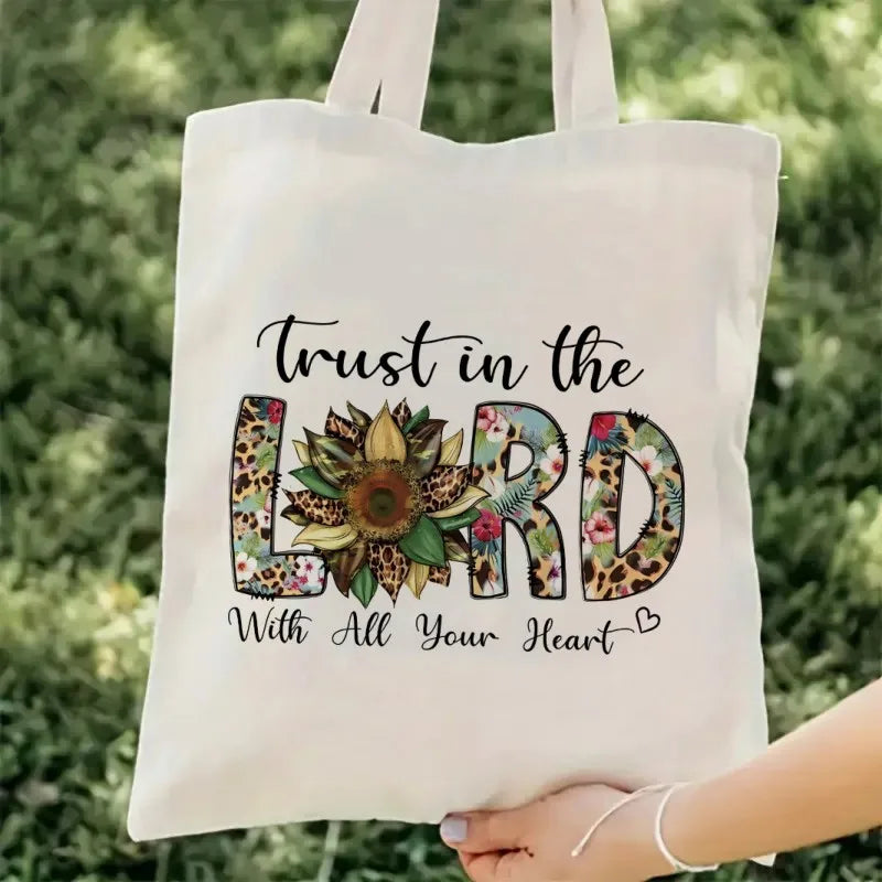 Jesus Print Canvas Tote Bag 