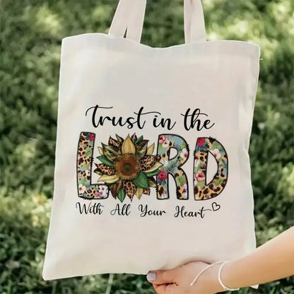 Jesus Print Canvas Tote Bag 