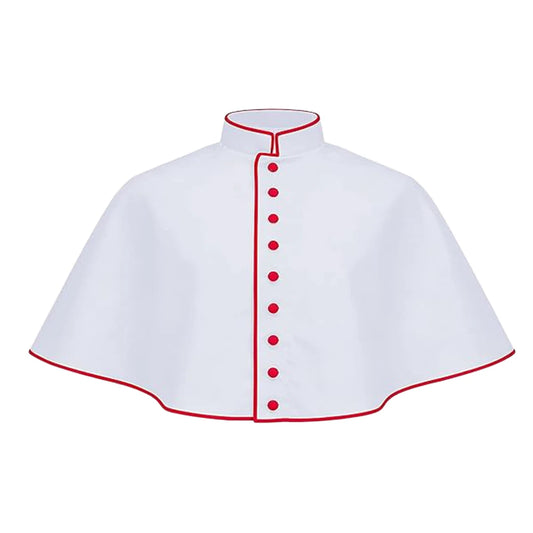 Men's Traditional Clergy Shoulder Cape Pellegrina – Premium Liturgical Cassock Mozzetta Attachment