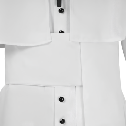 Clergy Cassock Robe Set — Complete Liturgical Vestment with Shoulder Cape, Cincture Belt, and Cross Pendant