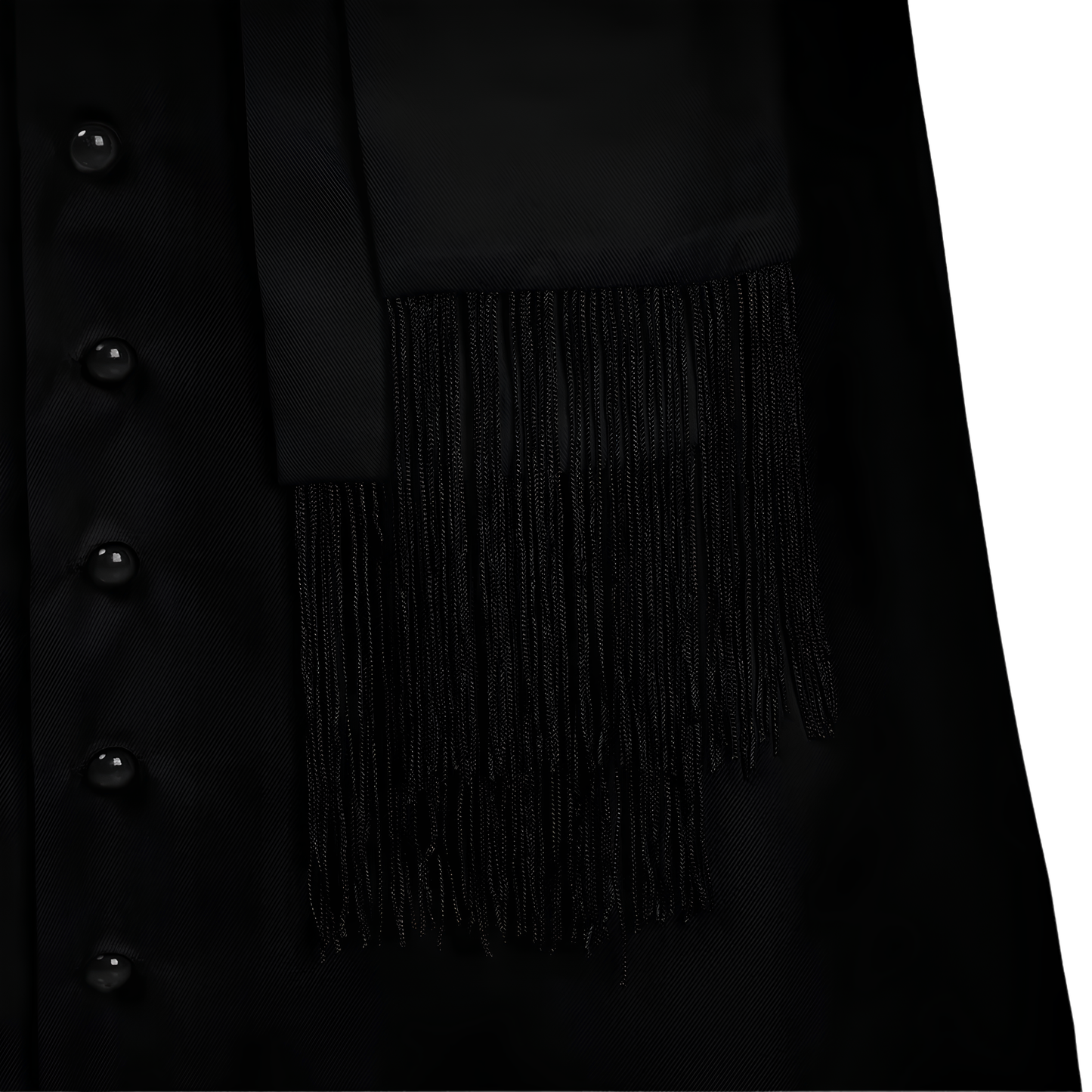 Clergy Cassock Robe Set — Complete Liturgical Vestment with Shoulder Cape, Cincture Belt, and Cross Pendant