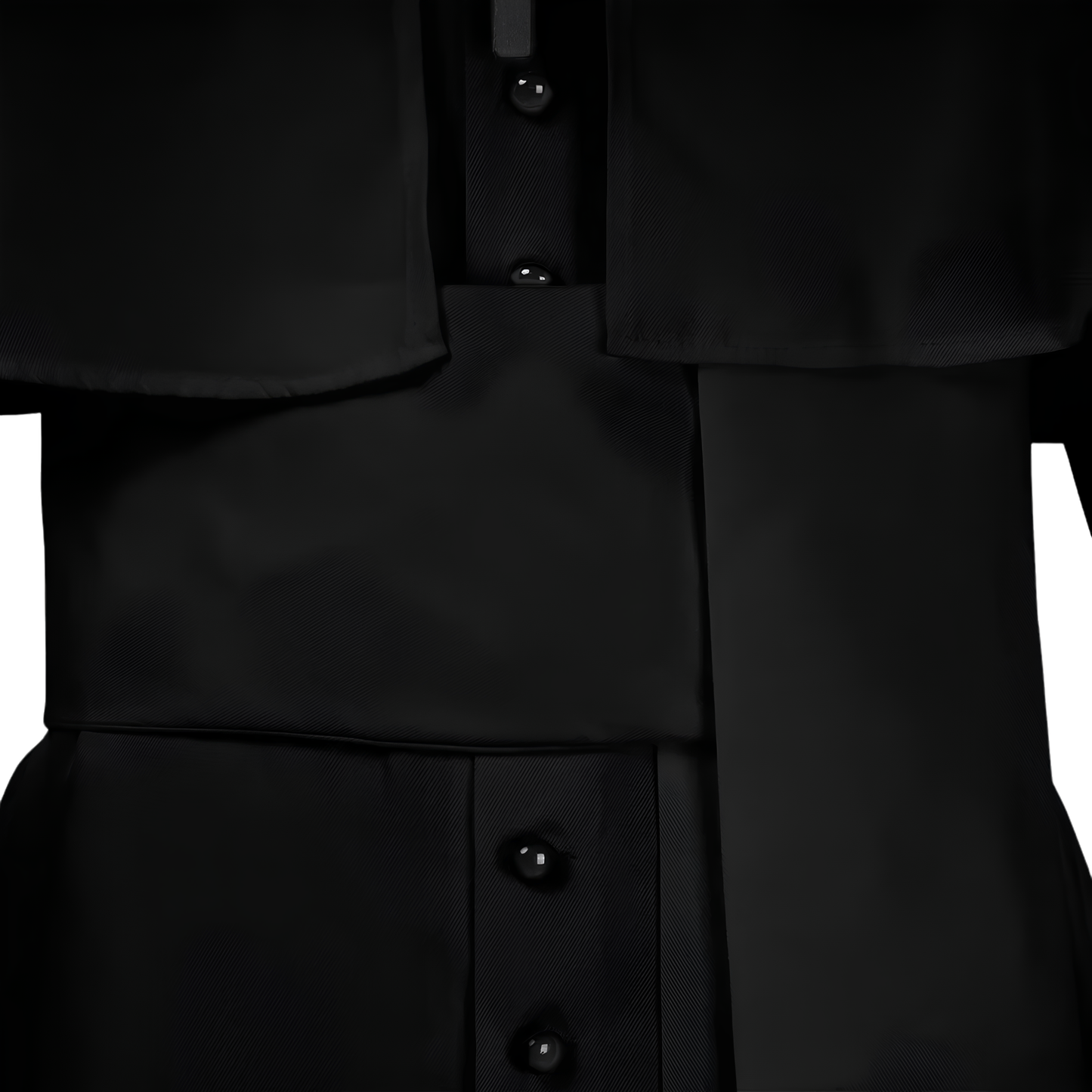 Clergy Cassock Robe Set — Complete Liturgical Vestment with Shoulder Cape, Cincture Belt, and Cross Pendant