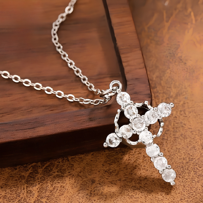 Cross & Crown Pendant Necklace — Faith, Hope, and Eternal Promise