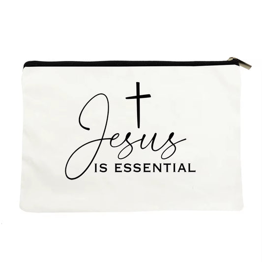 Jesus Canvas Cosmetic Bag for Women