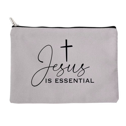 Jesus Canvas Cosmetic Bag for Women