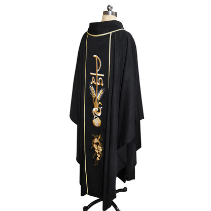 Chasuble Vestment — Woven Liturgical Priest Mass Gown