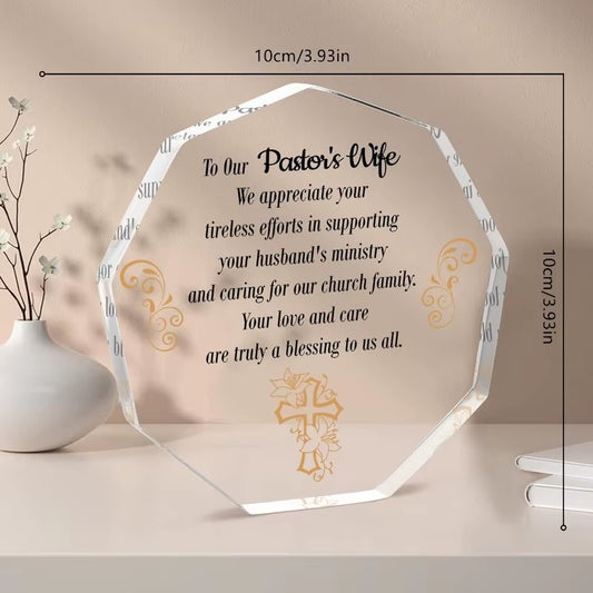 Pastor’s Wife Appreciation Day Acrylic Plaque Gift