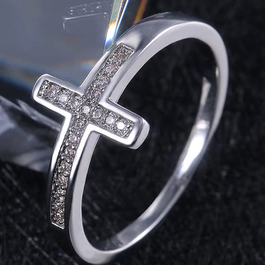Simple Cross Women Ring