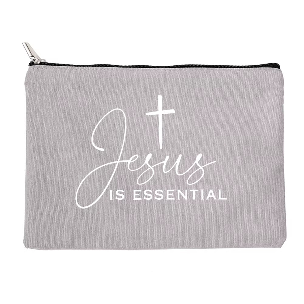 Jesus Canvas Cosmetic Bag for Women