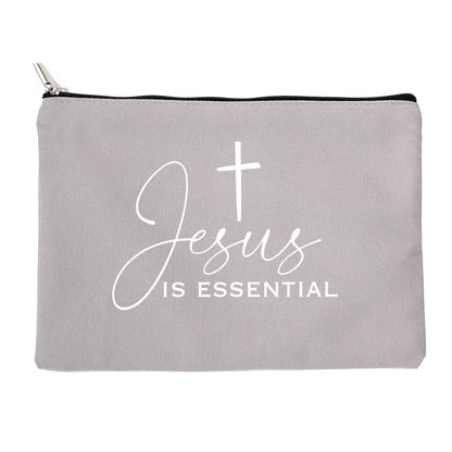 Jesus Canvas Cosmetic Bag for Women