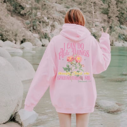 Christian Floral Sweatshirt Hoodie
