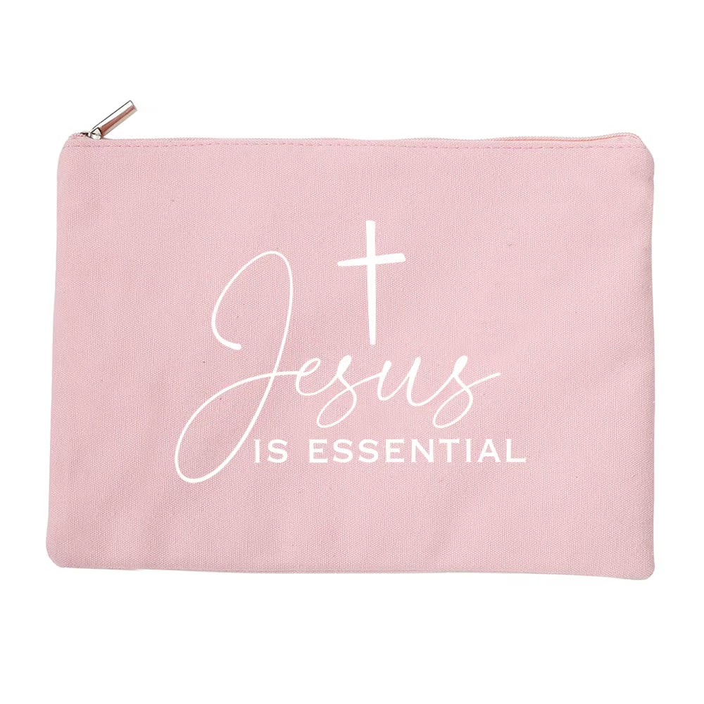 Jesus Canvas Cosmetic Bag for Women