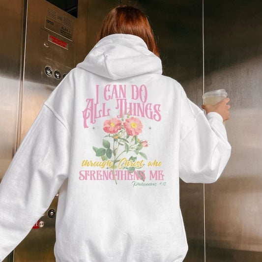 Christian Floral Sweatshirt Hoodie