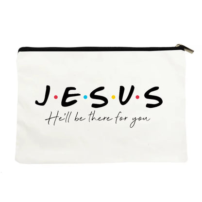 Jesus Canvas Cosmetic Bag for Women