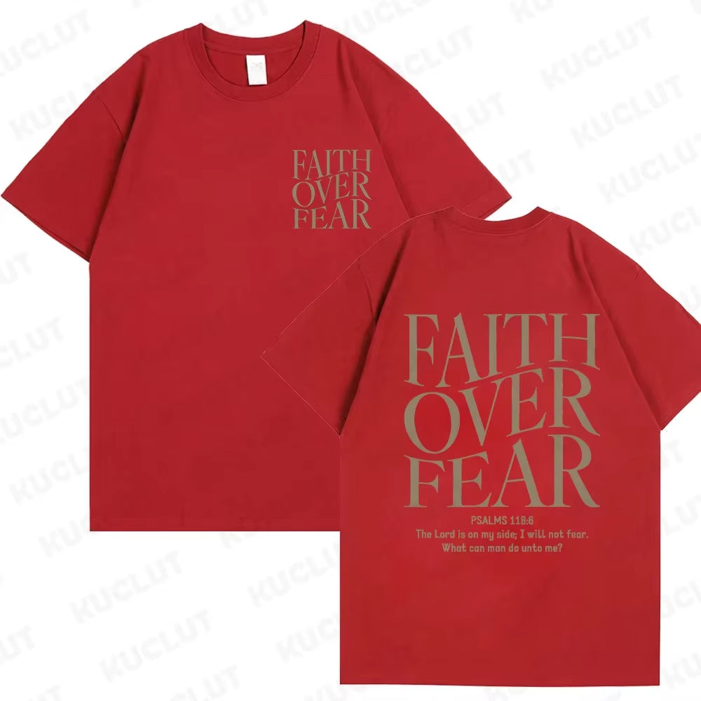 Faith over Fear Christian graphic T-shirt