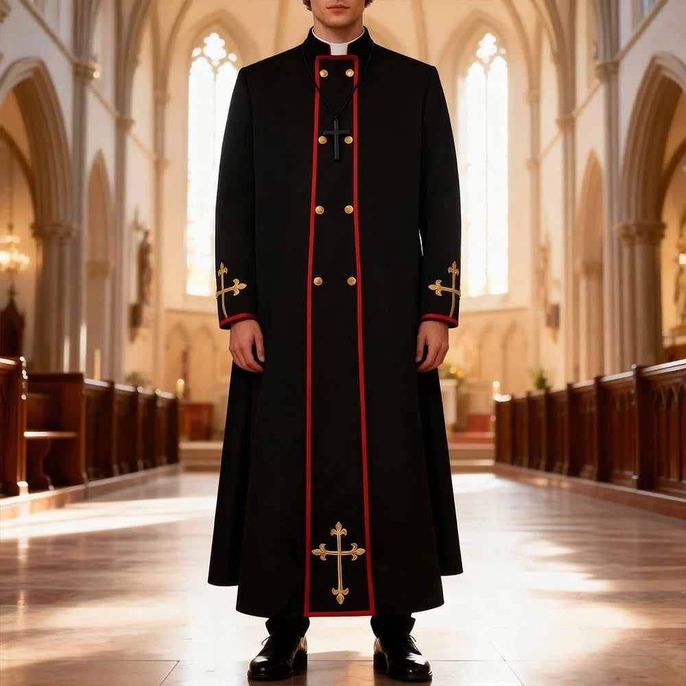 Embroidered Clergy Cassock Cloak
