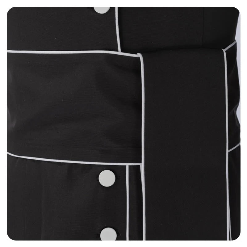 Unisex Clergy Cassock Robe Set with Cross Details
