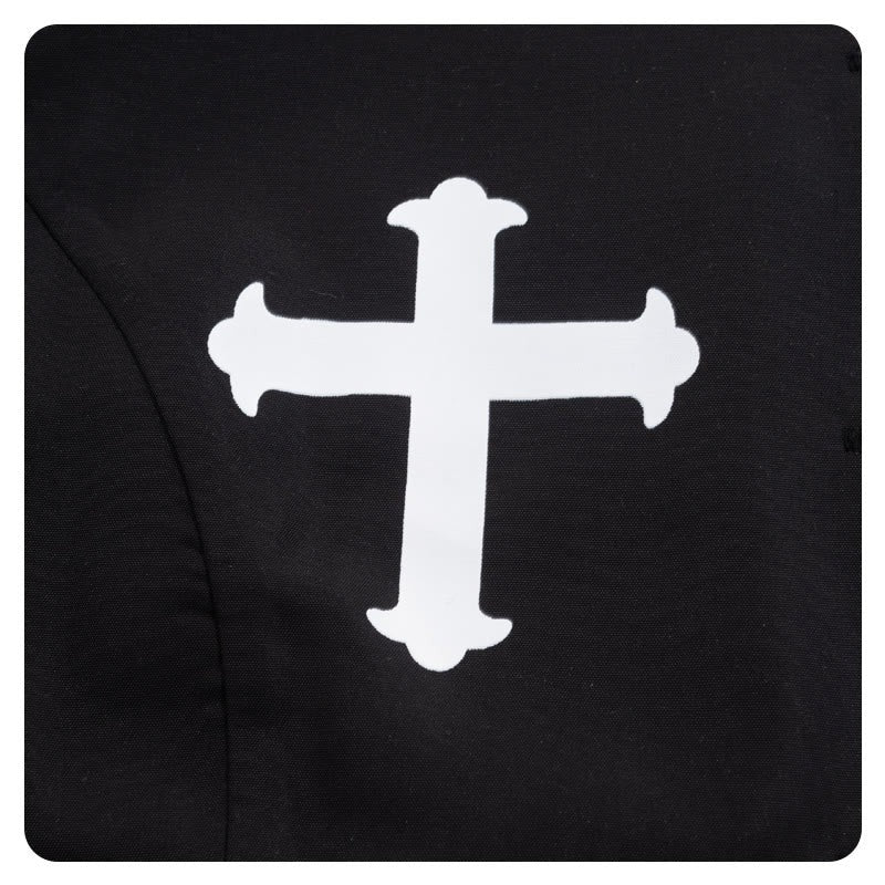 Unisex Clergy Cassock Robe Set with Cross Details